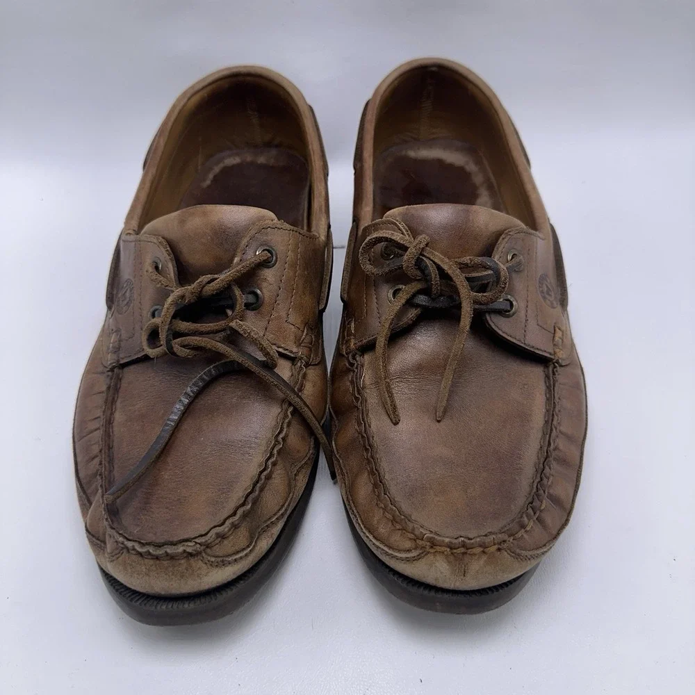 Mephisto Spinnaker Brown Leather Boat Shoes Men's Size 11US/10.5UK